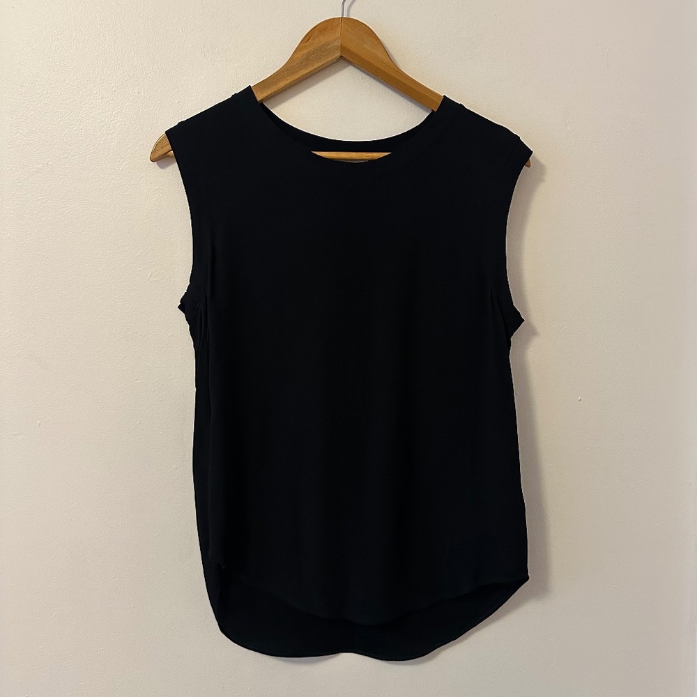 Forte Forte Crepe Sleeveless Black Blouse | Size 0